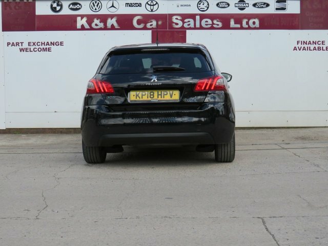Peugeot 308 2018 1.2 Puretech Allure Hatchback Eat KP18HPV Black #4