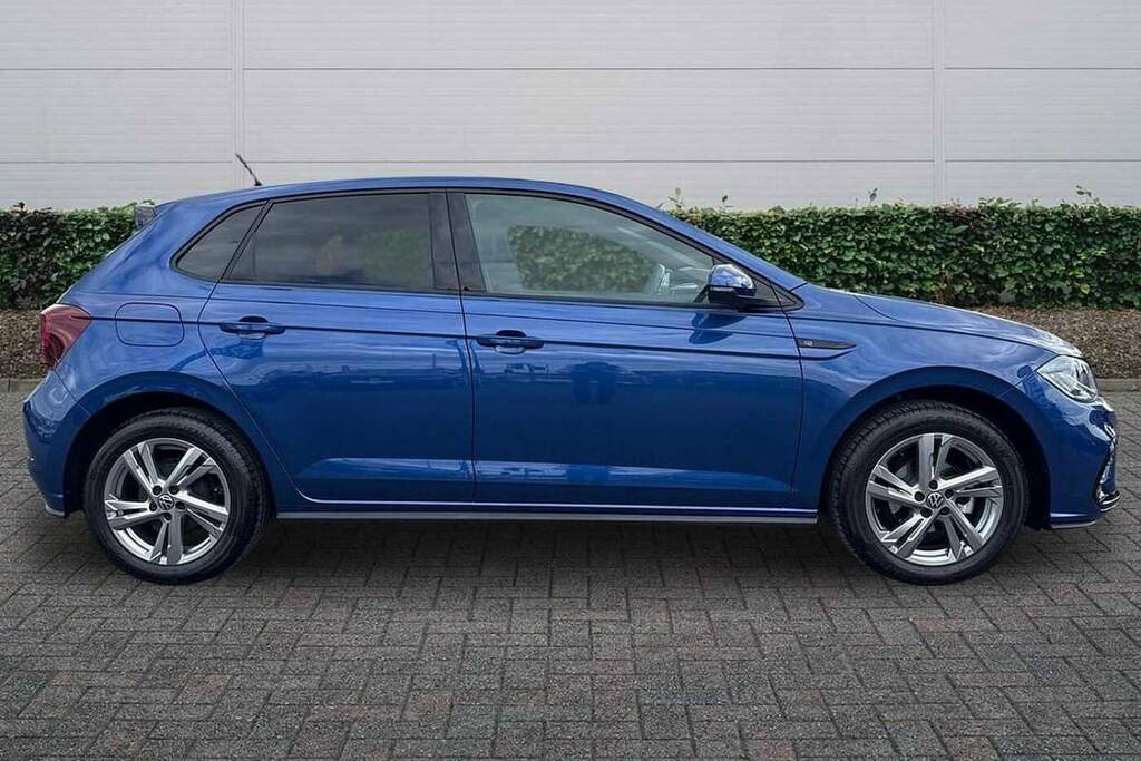 Volkswagen Polo 1.0 Tsi R-line Dsg VU24MYK Blue #4