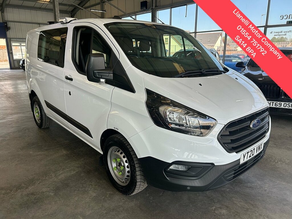 Ford Transit Custom 2.0 320 Ecoblue Leader Crew Van Double Cab Die White