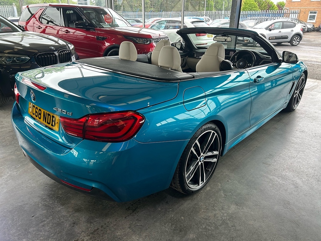 BMW 4 Series 2.0 420D M Sport Convertible Eur Blue #4