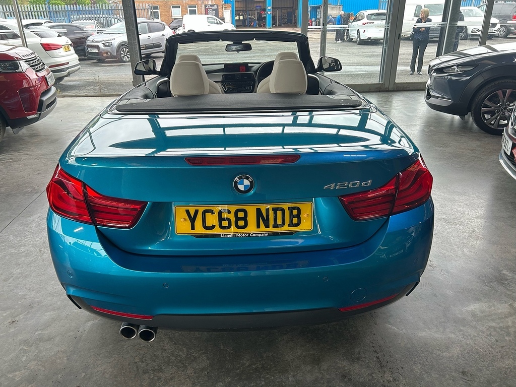 BMW 4 Series 2.0 420D M Sport Convertible Eur Blue #6