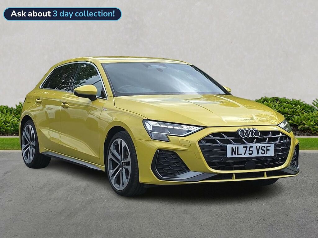 Audi A3 1.5 Tfsi 150 S Line S Tronic Tech Pack Yellow