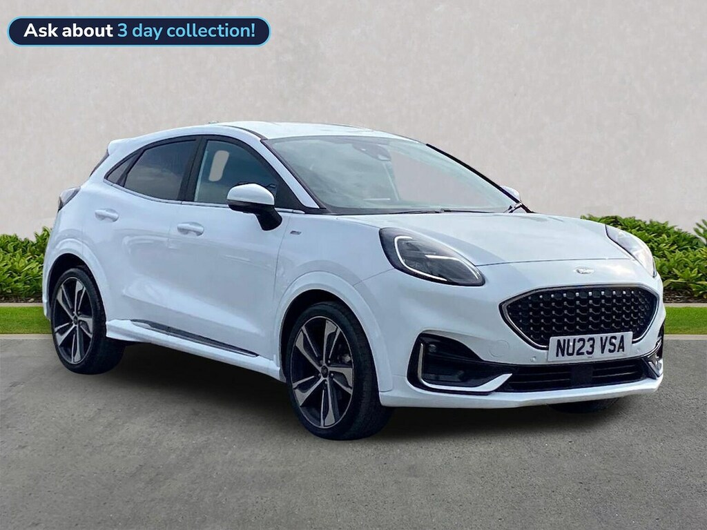 Ford Puma 1.0 Ecoboost Hybr Mhev 155 St-line Vignale Dct NU23VSA White