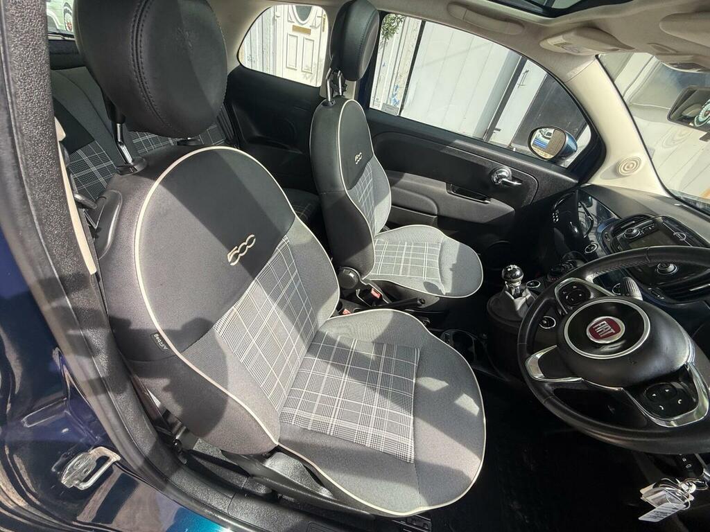 Fiat 500 Hatchback 1.2 Lounge Euro 6 Ss 201868 YN68JVX Blue #3