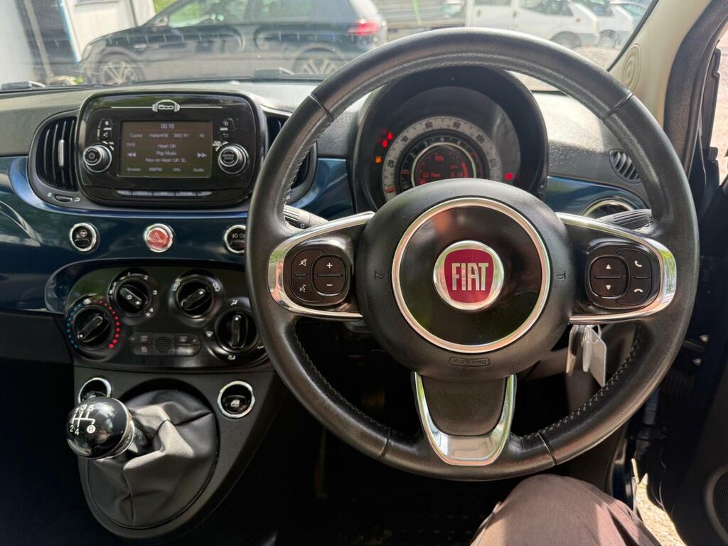 Fiat 500 Hatchback 1.2 Lounge Euro 6 Ss 201868 YN68JVX Blue #2