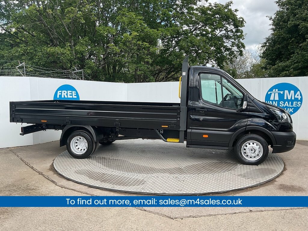 Ford Transit Custom 350 Ecoblue Leader Lwb Dropside Euro 6 L13ft 11 WV72XPU Black #2