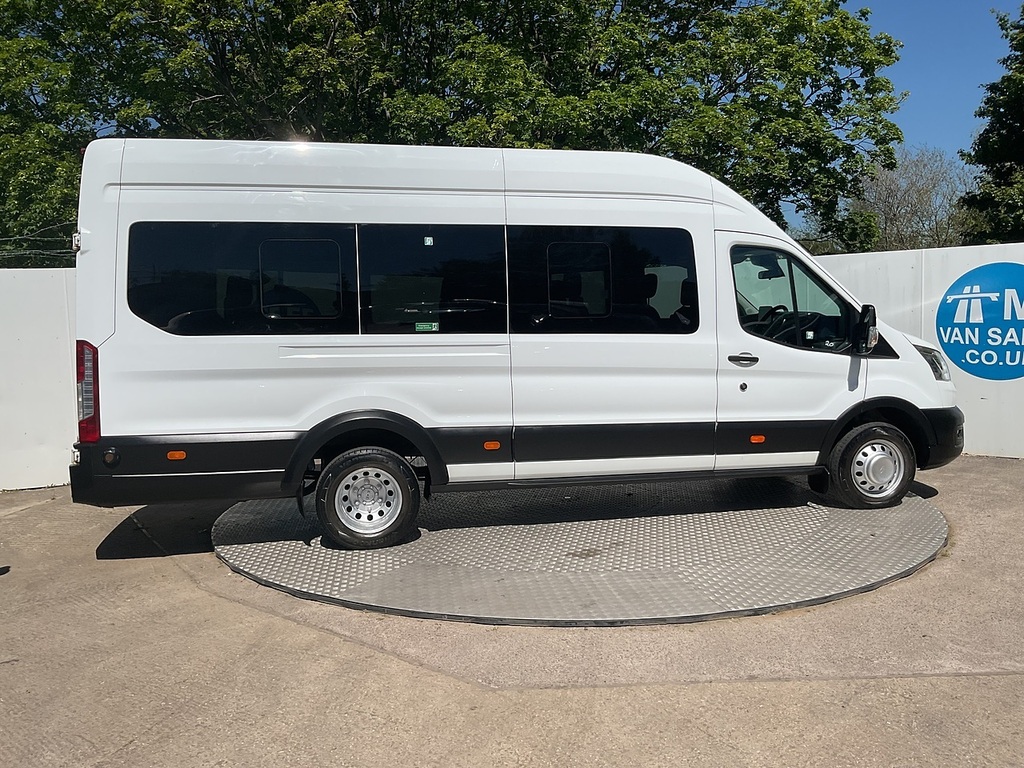 Ford Transit Custom 460 Ecoblue Leader 17 Seat Minibus U8076 Ulez HN69KZR White #6