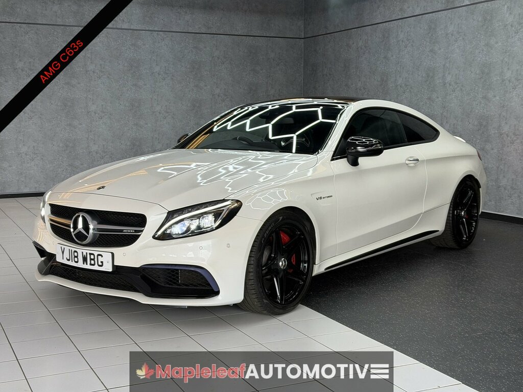 Mercedes-Benz C Class 4.0 C63 V8 Biturbo Amg S Premium Coupe Petro YJ18WBG White #3