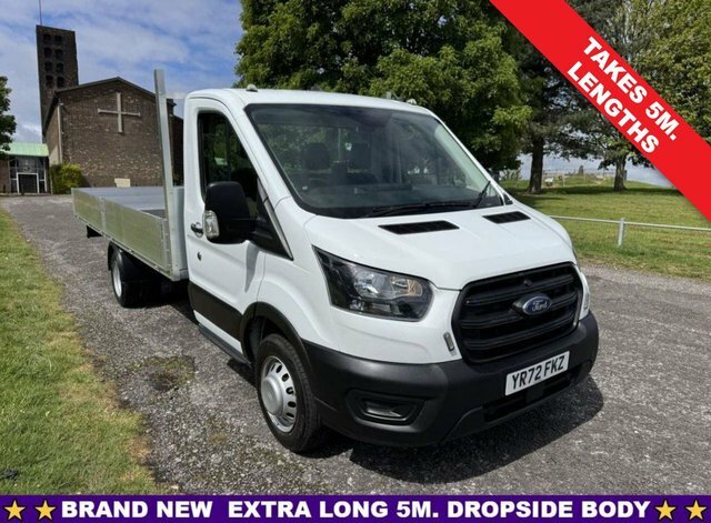 Ford Transit Custom 2.0 350 2.0 130Ps 3.5T Lwb 17Ft 5M Dropside Euro White