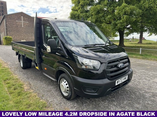 Ford Transit Custom 2.0 350 Ecoblue Leader 4.2M Dropside Rwd L4 Eu 6 Black