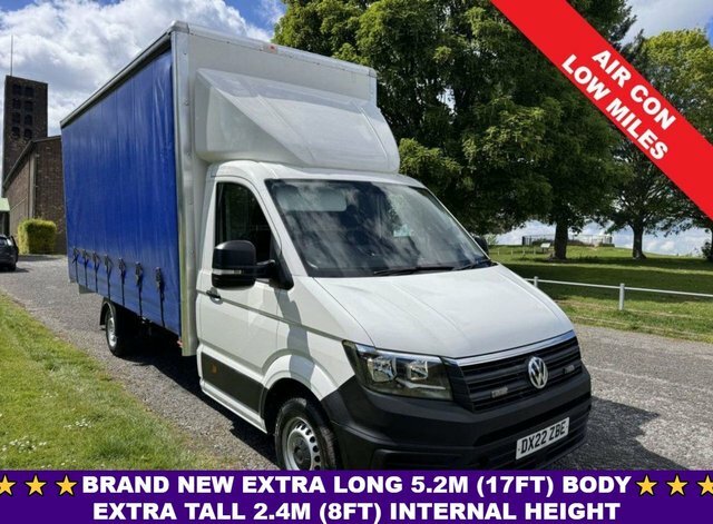 Volkswagen Crafter 2.0 3.5T. 5.2M 17Ft Curtainside Or - Tail Lift White