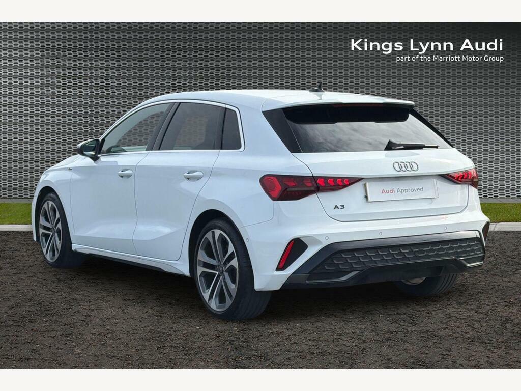 Audi A3 1.5 Tfsi 30 S Line Sportback Eur YP25ZGS White #3