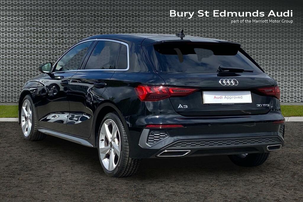 Audi A3 1.0 Tfsi 30 S Line Sportback Eur SH21YKE Black #3