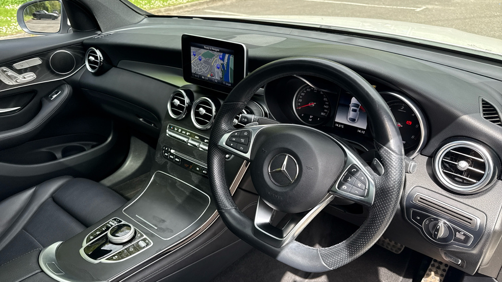Mercedes-Benz GLC Class Glc Coupe Glc 250D 4Matic Amg Line Premium 9G- OU68TWJ White #3
