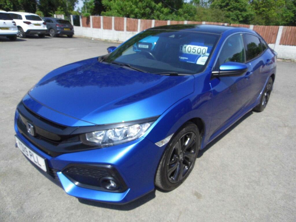Honda Civic Hatchback 1.0 Vtec Turbo Ex Euro 6 Ss 2019 YD19PLL Blue #3
