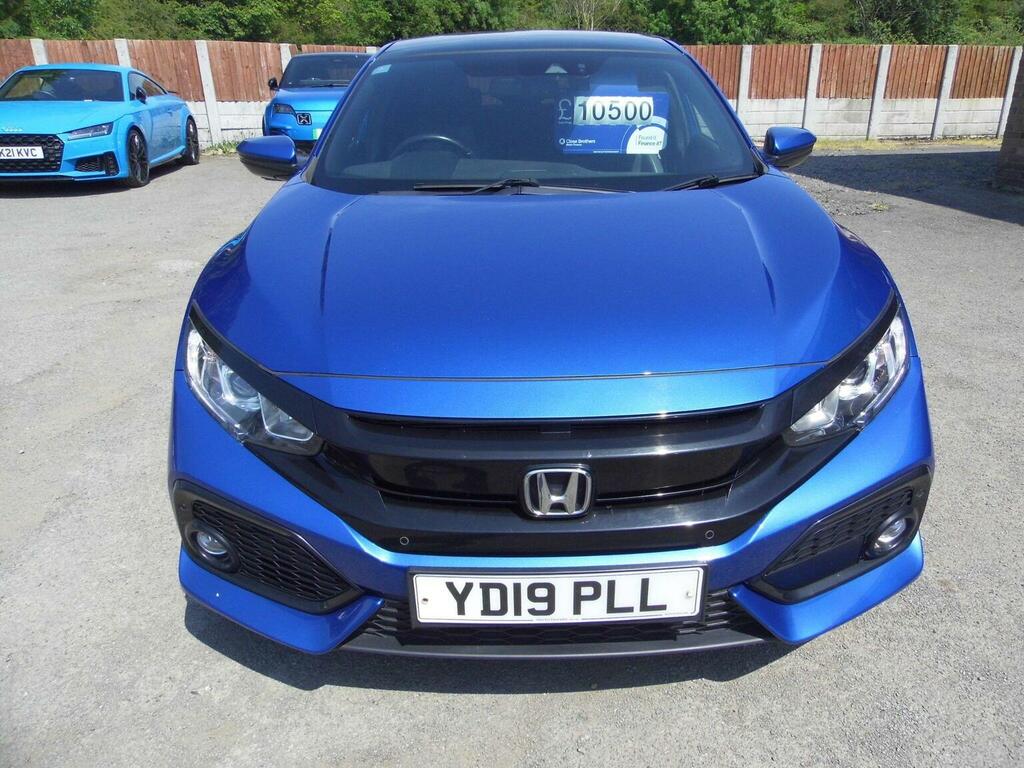 Honda Civic Hatchback 1.0 Vtec Turbo Ex Euro 6 Ss 2019 YD19PLL Blue #2