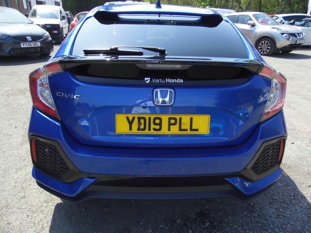 Honda Civic Hatchback 1.0 Vtec Turbo Ex Euro 6 Ss 2019 YD19PLL Blue #6