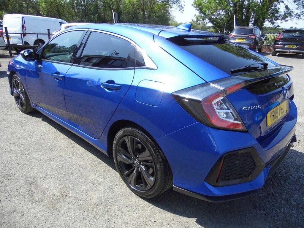Honda Civic Hatchback 1.0 Vtec Turbo Ex Euro 6 Ss 2019 YD19PLL Blue #4