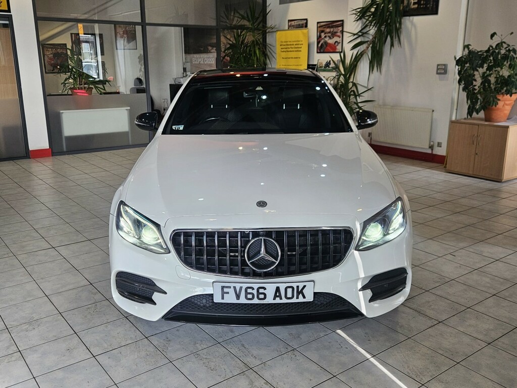 Mercedes-Benz E Class Saloon 2.0 E220d Amg Line 201666 FV66AOK White #2
