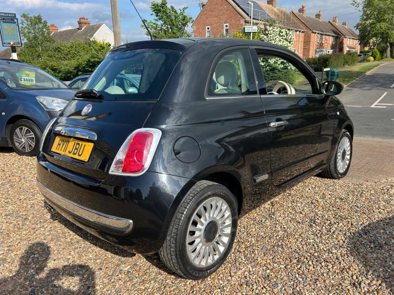 Fiat 500 1.2 Lounge Hatchback Euro 5 Ss Black #3