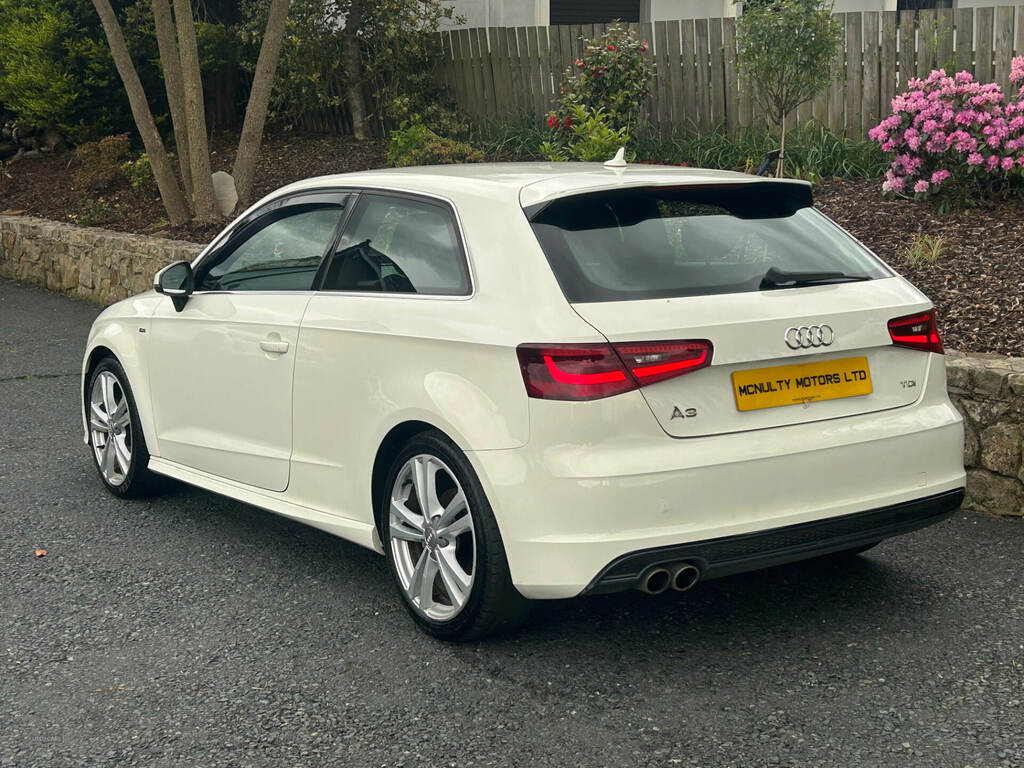 Audi A3 2.0 Tdi S Line BJ13FJA White #6