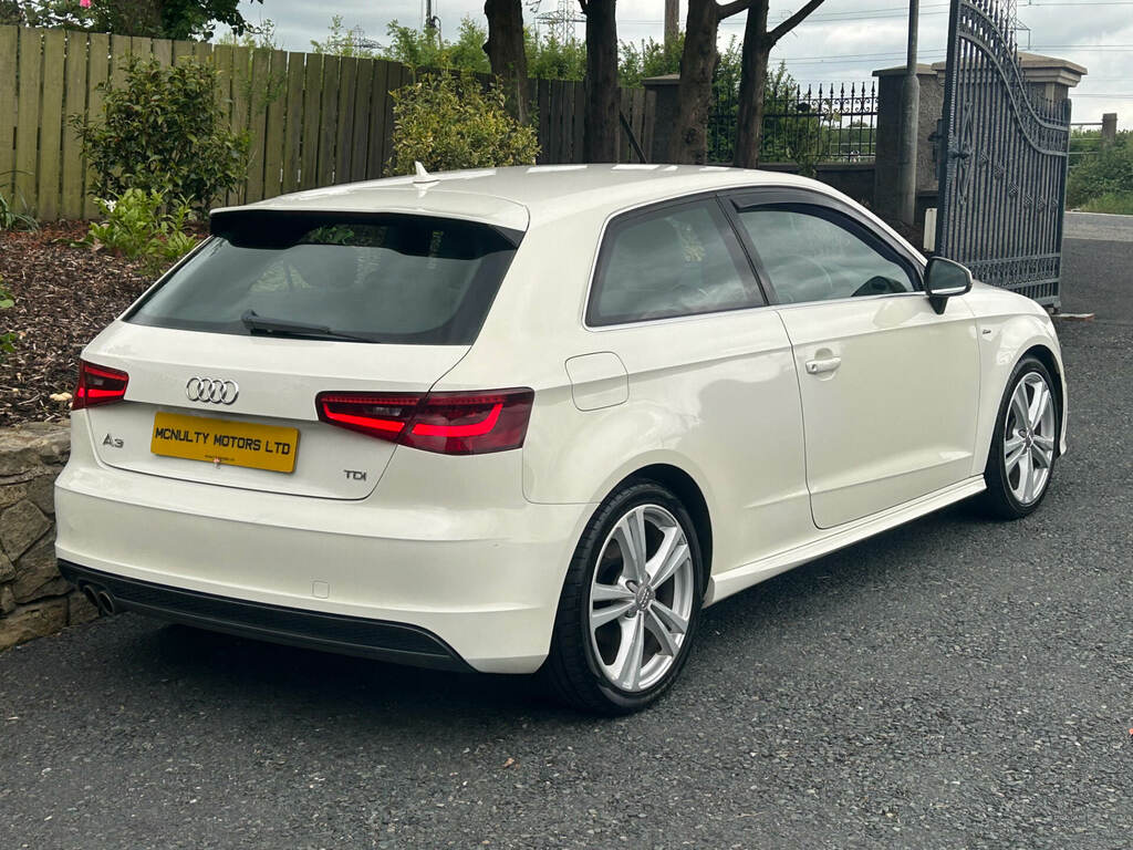 Audi A3 2.0 Tdi S Line BJ13FJA White #3