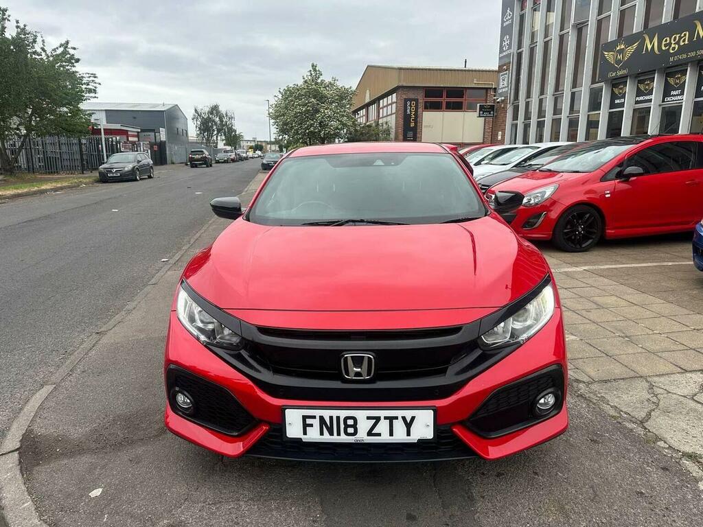 Honda Civic Hatchback 1.0 Vtec Turbo Sr Euro 6 Ss 2018 FN18ZTY Red #2
