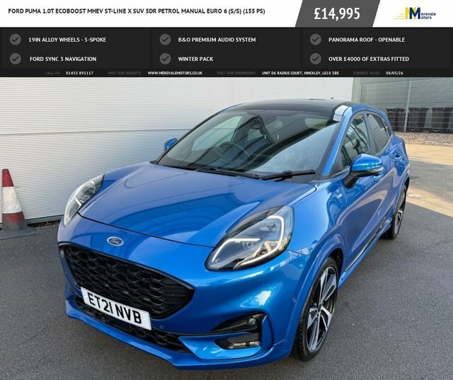 Ford Puma 1.0T Ecoboost Mhev St-line X Suv Blue