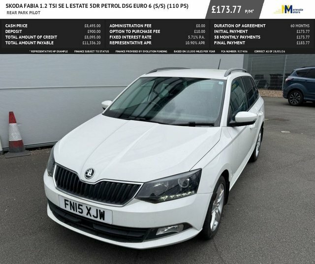 Skoda Fabia 1.2 Tsi Se L Estate Dsg Euro 6 S S 1 White