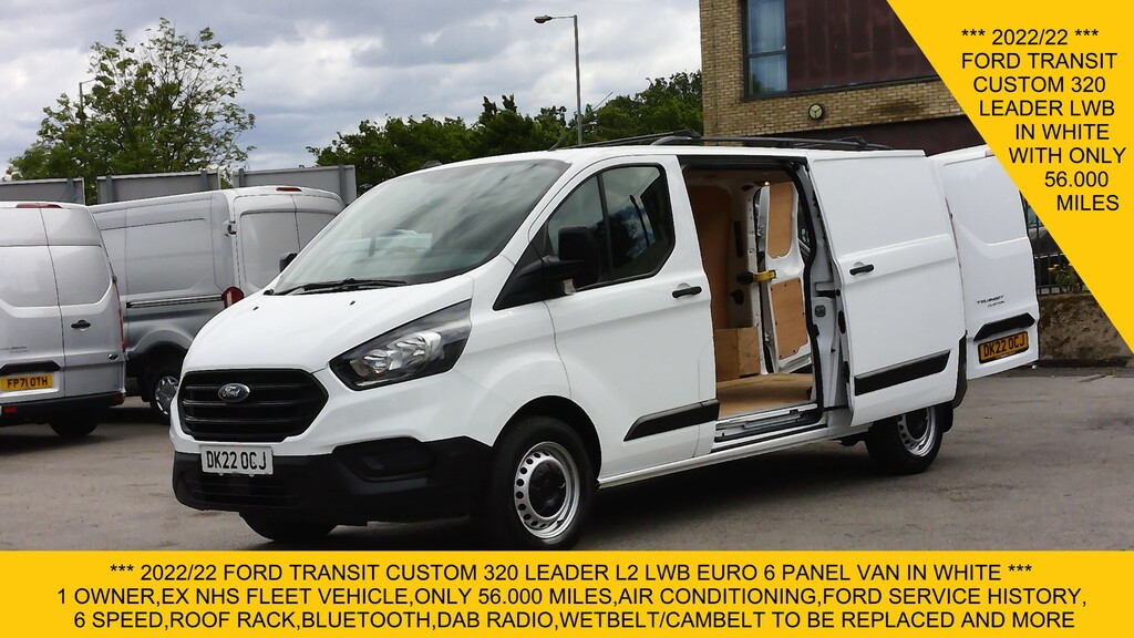 Ford Transit Custom 320 Leader L2 Lwb,only 56.000 Miles,air Conditioni 