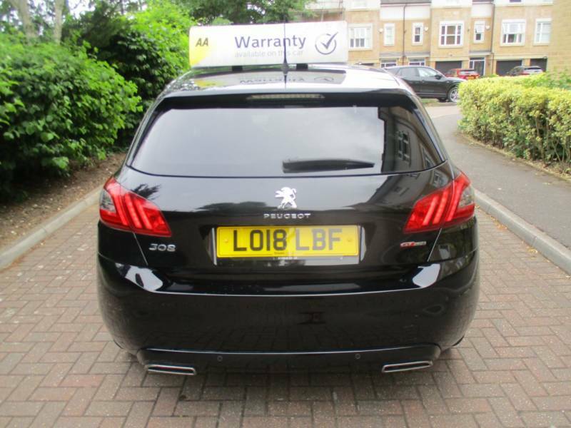 Peugeot 308 1.2 Puretech 130 Gt Line Fsh Nav Bluetooth R C LO18LBF Black #6