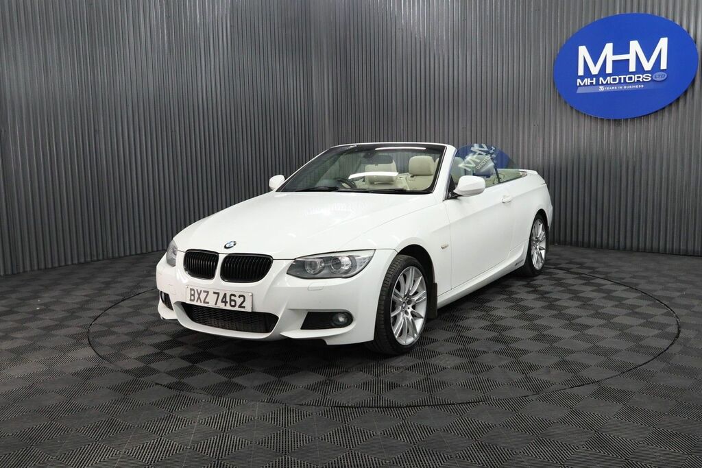 BMW 3 Series 320I M Sport Convertible White #3