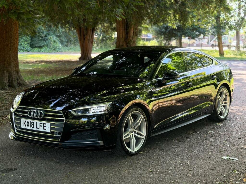 Audi A5 Hatchback 2.0 Tdi S Line Sportback S Tronic Quattr KX18LFE Black #3