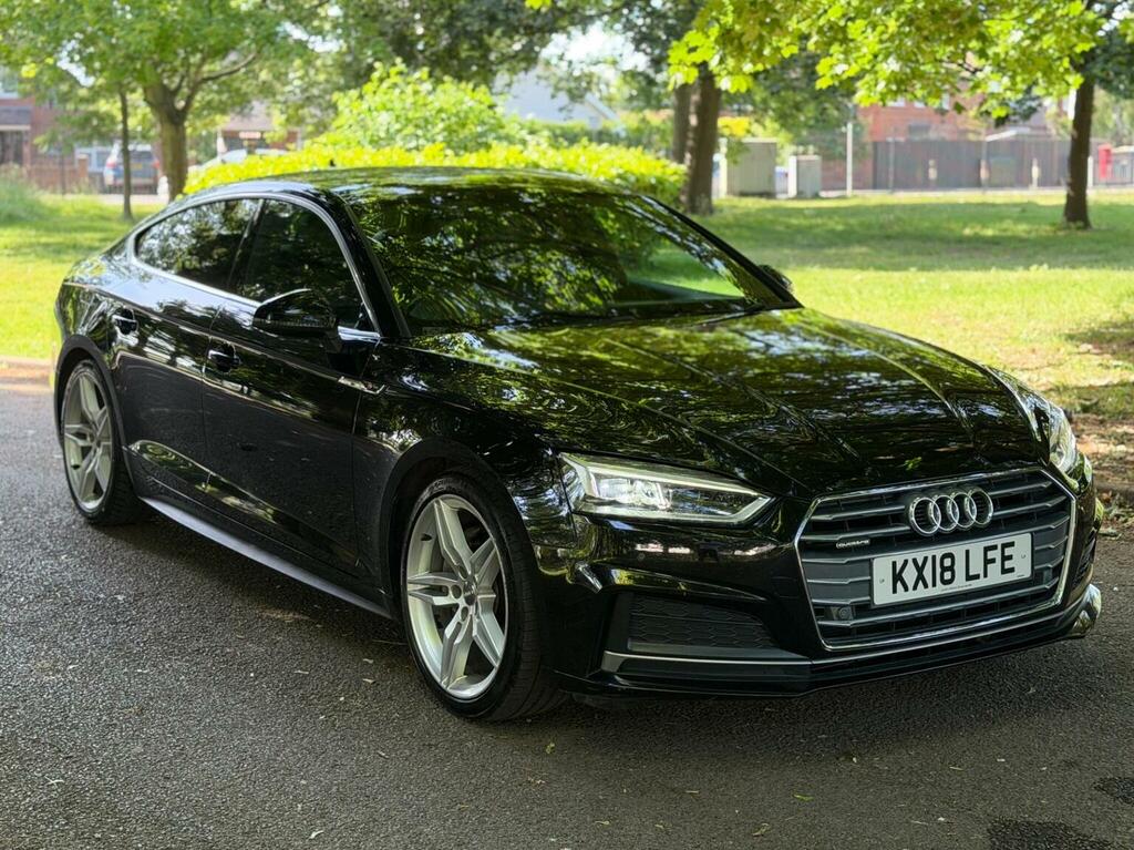 Audi A5 Hatchback 2.0 Tdi S Line Sportback S Tronic Quattr KX18LFE Black #5