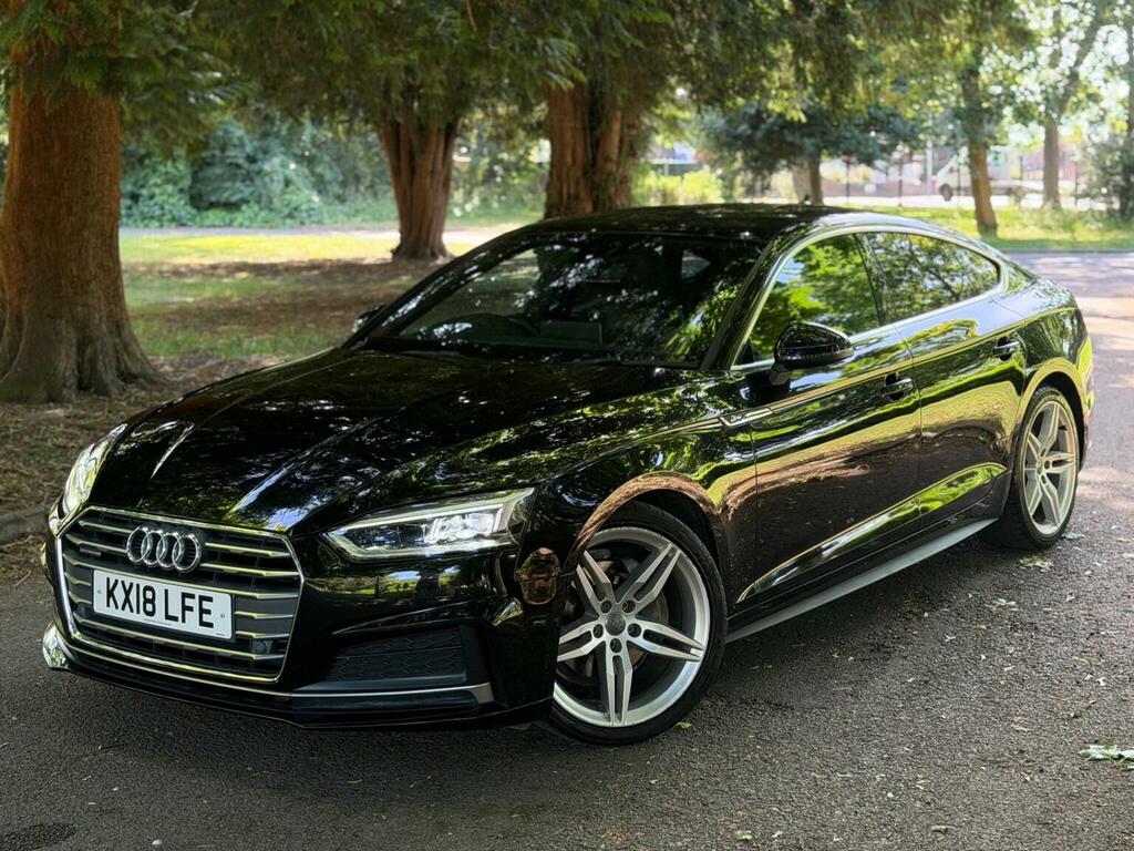 Audi A5 Hatchback 2.0 Tdi S Line Sportback S Tronic Quattr KX18LFE Black #6