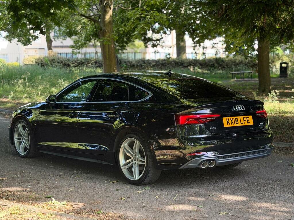 Audi A5 Hatchback 2.0 Tdi S Line Sportback S Tronic Quattr KX18LFE Black #4
