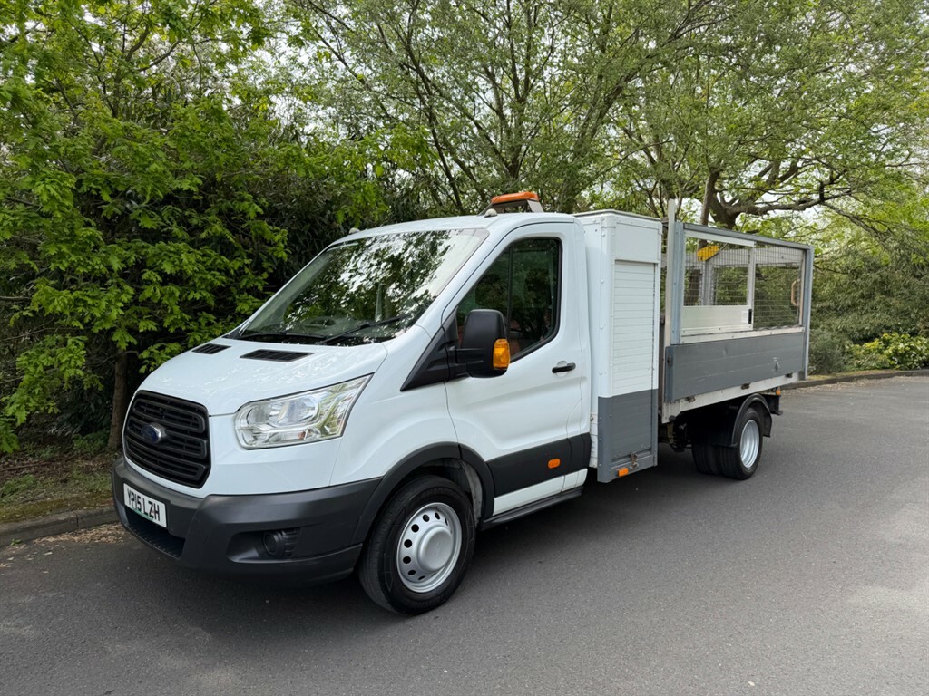 Ford Transit Custom 350 Toolbox Cage Tipper 49K 2.2 Chain 1 Company Ow YP15LZH White #2