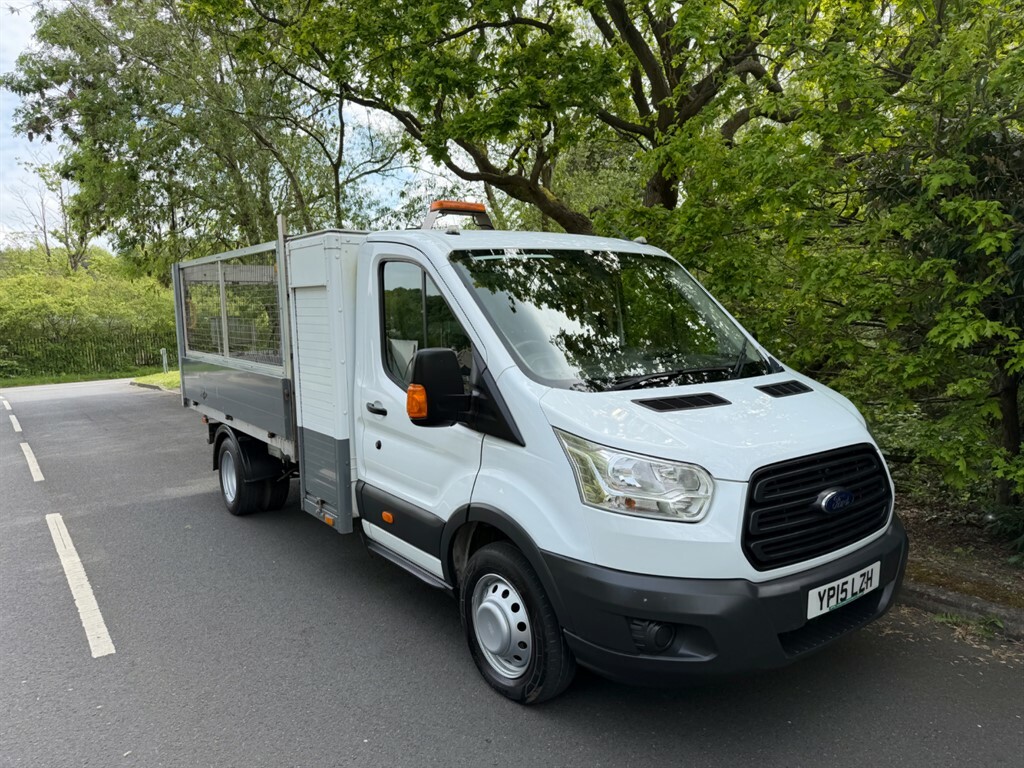 Ford Transit Custom 350 Toolbox Cage Tipper 49K 2.2 Chain 1 Company Ow YP15LZH White