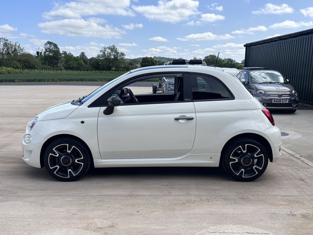 Fiat 500 Hatchback 1.2 500 My17 1.2 69Hp S 2016 BG66KWE White #6