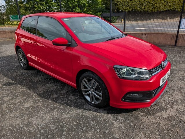 Volkswagen Polo 1.0 Tsi Bluemotion Tech R-line Hatchback Petro SG17YLU Red #2