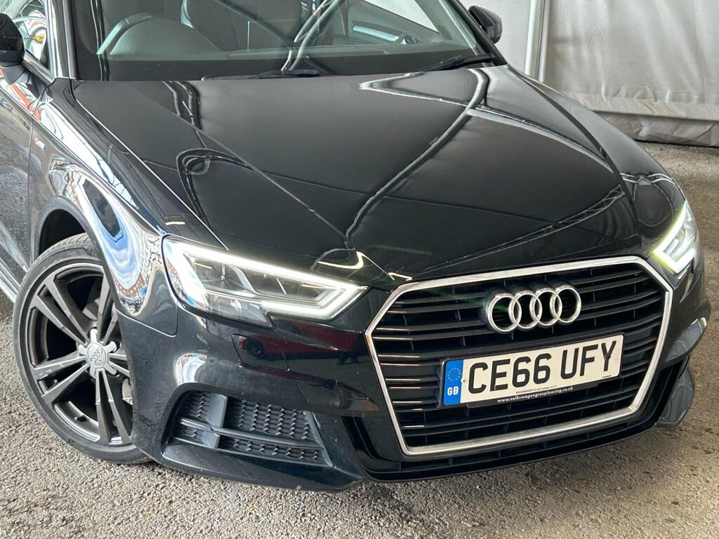Audi A3 2.0 Tdi S Line Sportback Euro 6 Ss CE66UFY Black #2