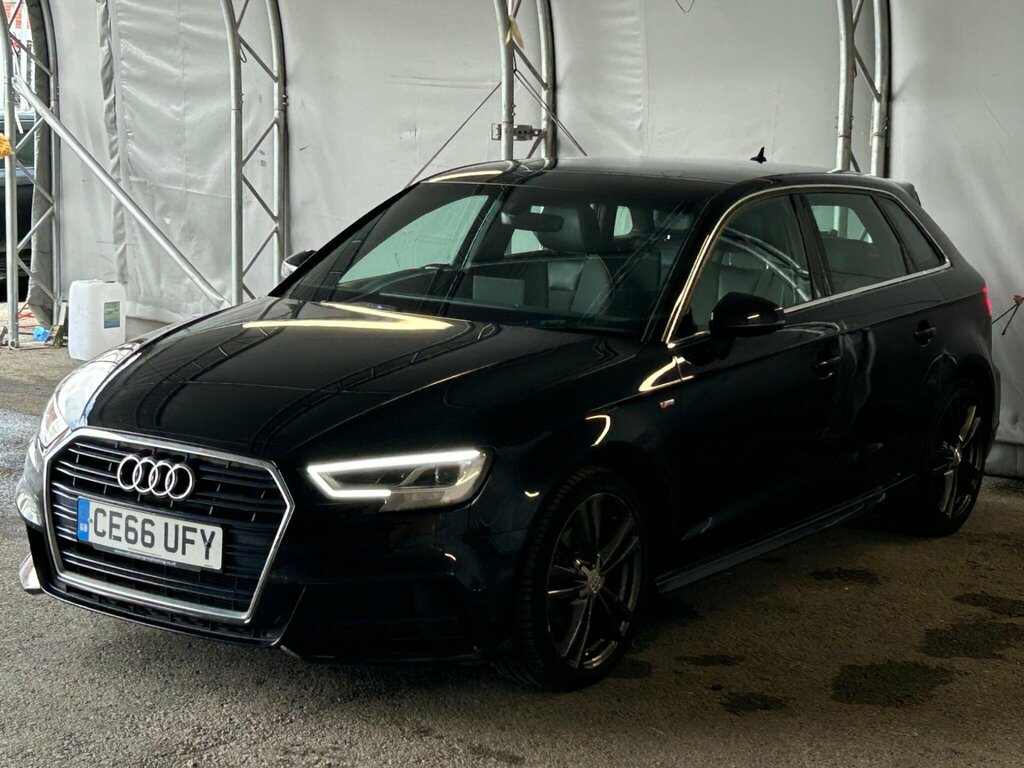 Audi A3 2.0 Tdi S Line Sportback Euro 6 Ss CE66UFY Black #3