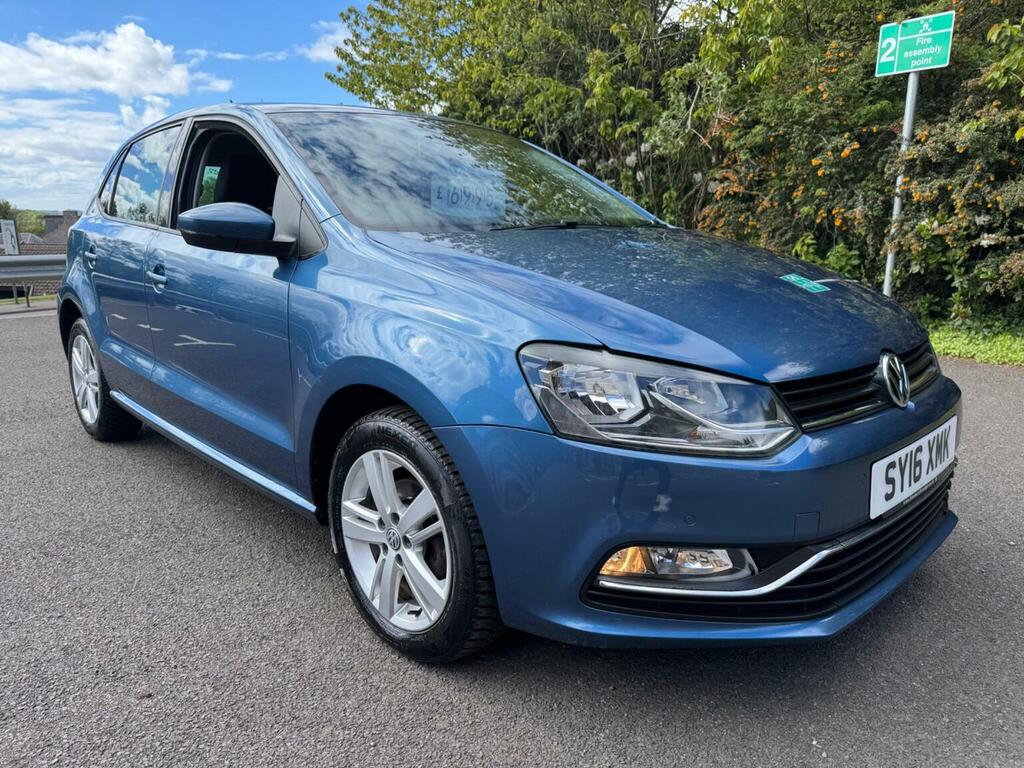Volkswagen Polo 1.2 Tsi Bluemotion Tech Match Euro 6 Ss SY16XMK Blue #4