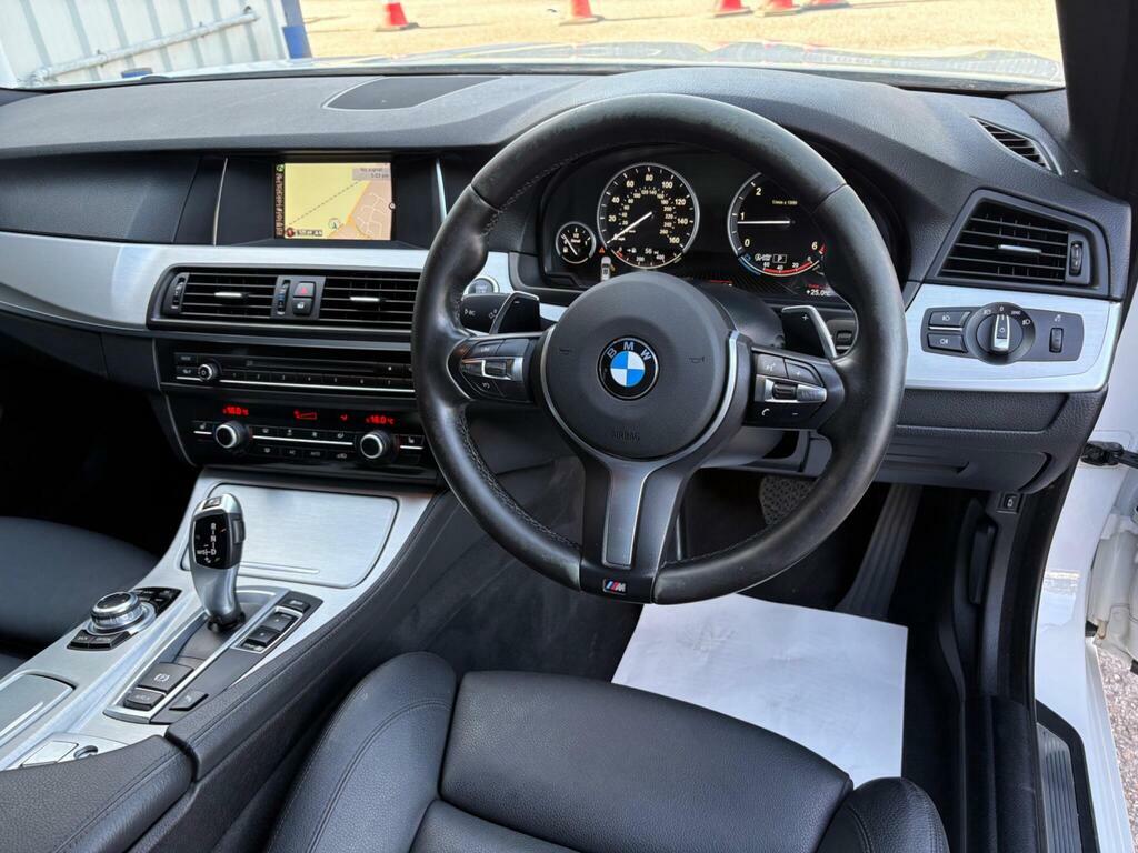 BMW 5 Series 2.0 520D M Sport Touring Euro 6 S S White #3