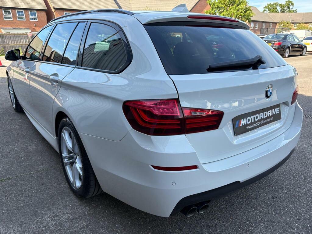 BMW 5 Series 2.0 520D M Sport Touring Euro 6 S S White #5