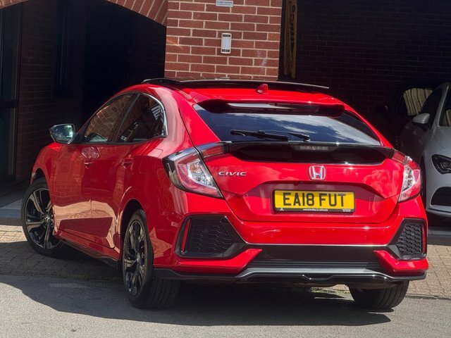 Honda Civic 2018 1.0 Vtec Turbo Ex Euro 6 Ss EA18FUT Red #3