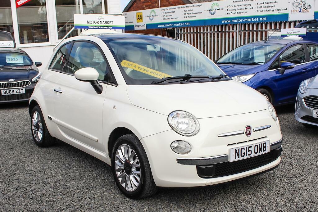 Fiat 500 1.2 Lounge Euro 6 Ss White