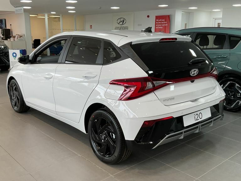 Hyundai I20 1.0T Gdi 90 Black Line Dct White #5