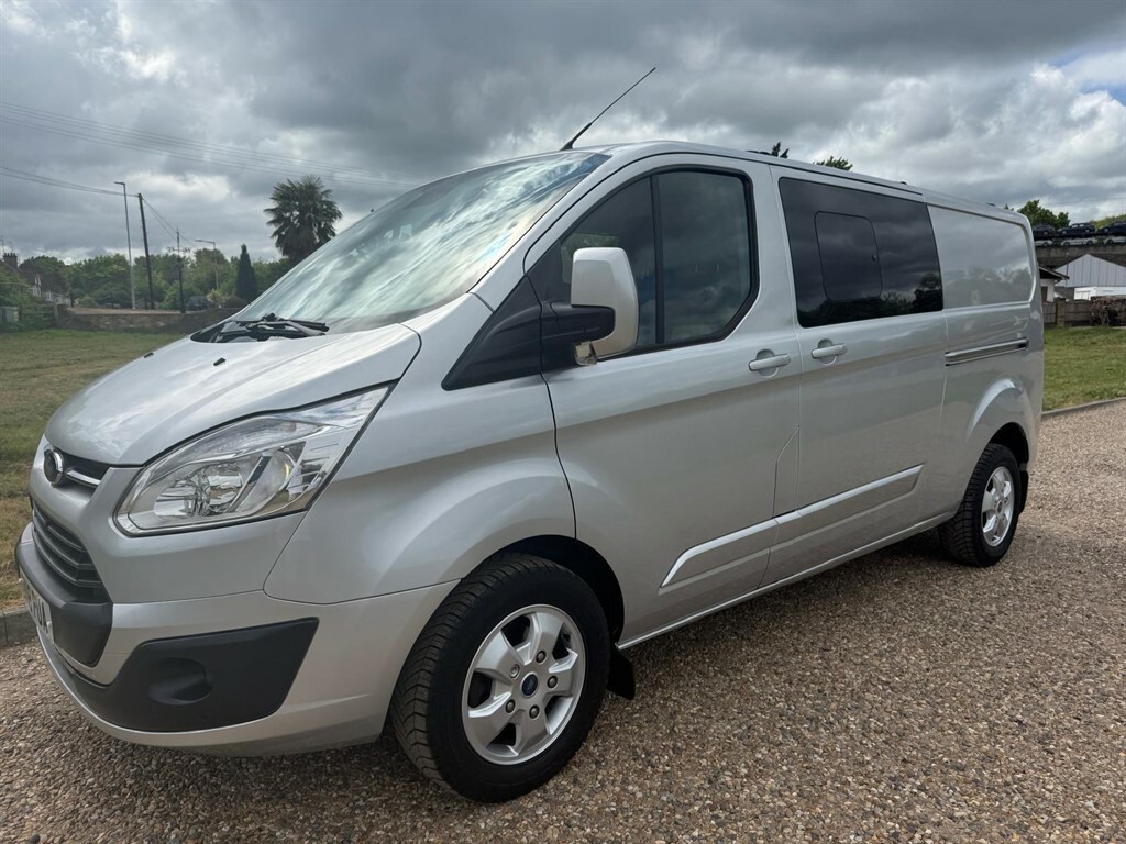 Ford Transit Custom 2.0 L 2.0 300 Ecoblue Limited Crew Van Double Cab OV18PUA Silver #3