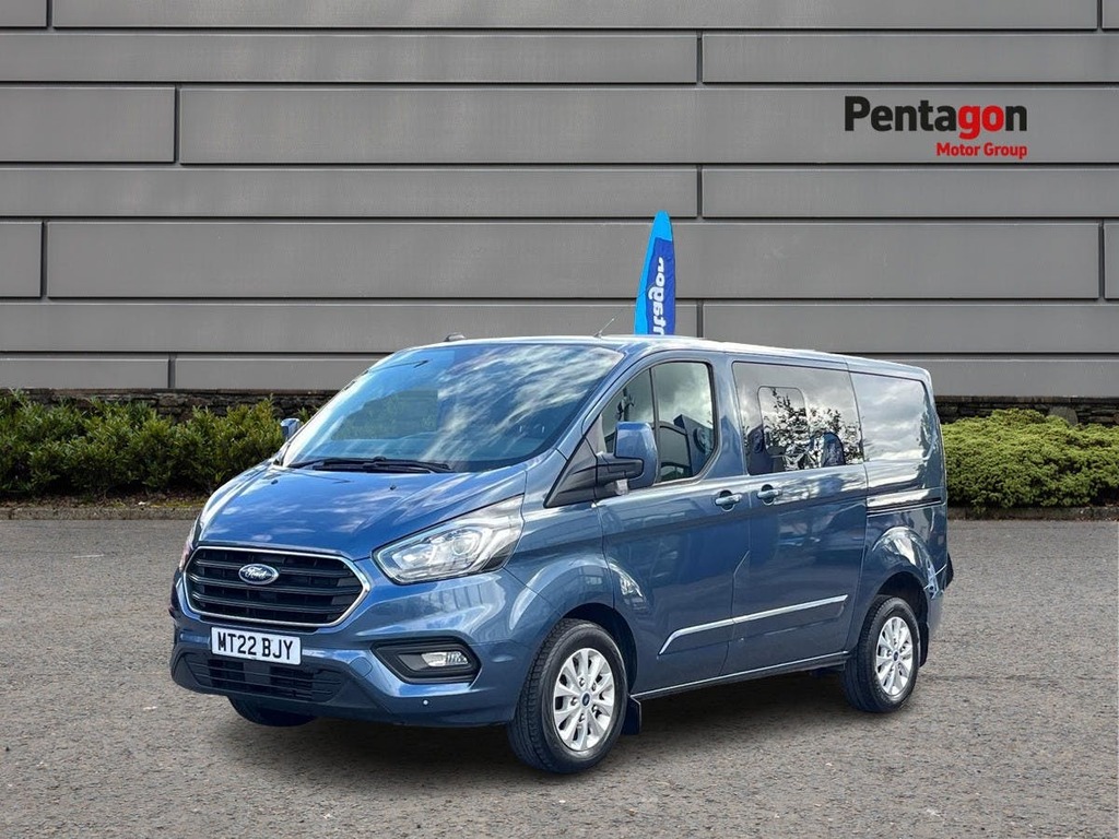 Ford Transit Custom 2.0 320 Ecoblue Limited Crew Van Double Cab Di MT22BJY Blue #3